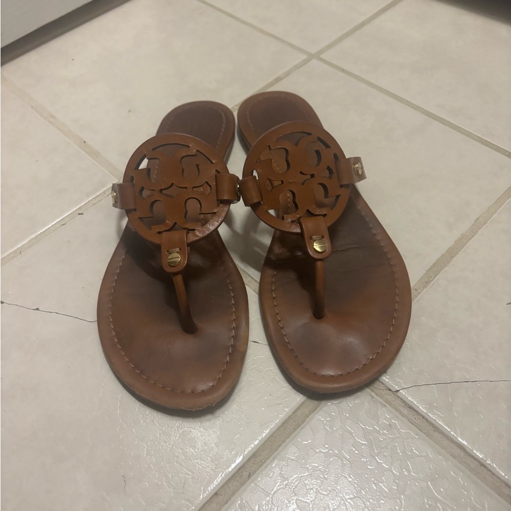 Tory Burch Tan Cutout Sandals - Picture 2 of 4